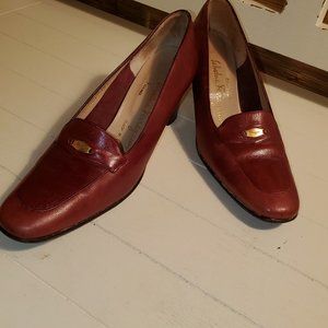 Salvatore Ferragamo Brown Leather Heels Size 8.5